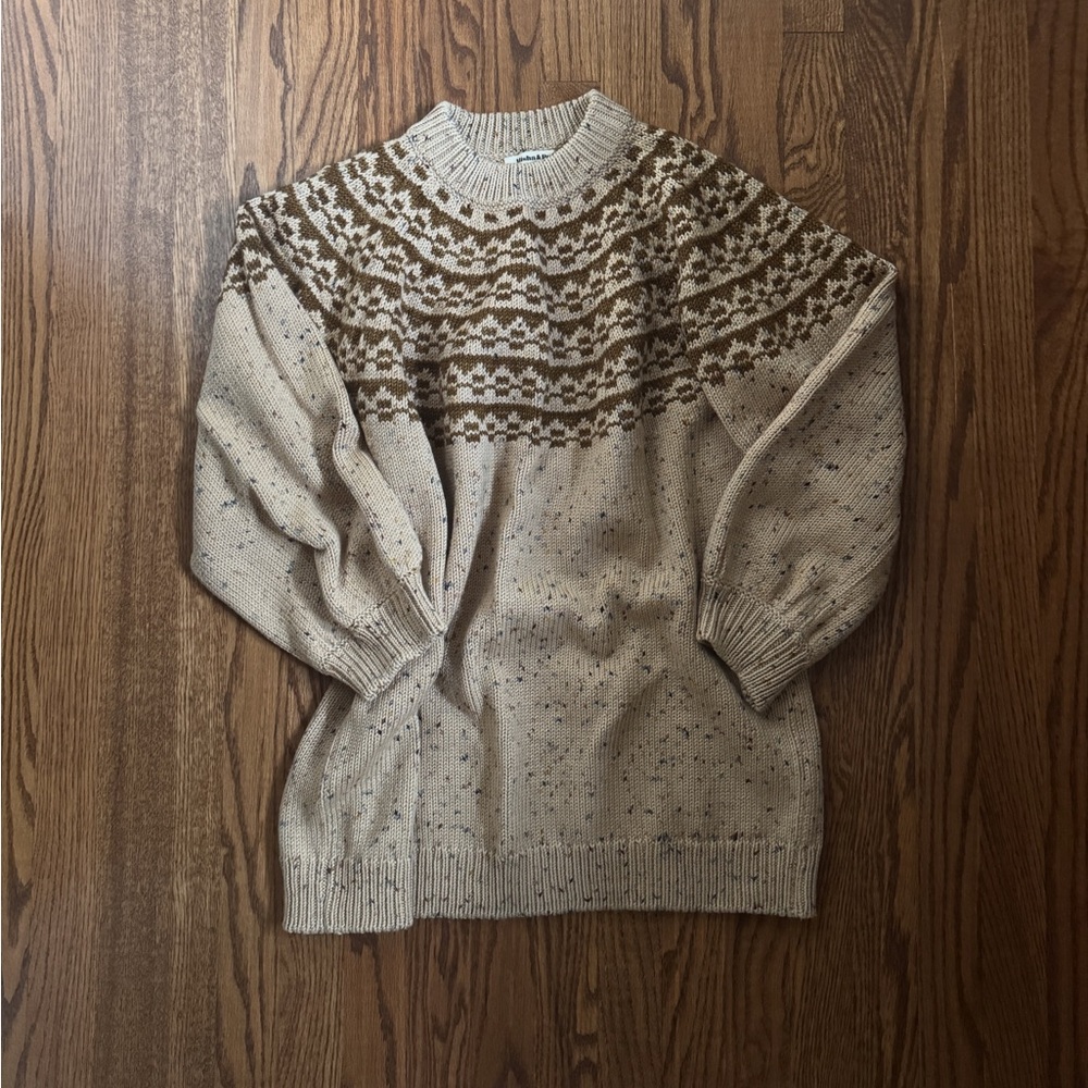 SOLD Misha and puff merino fair isle sweater